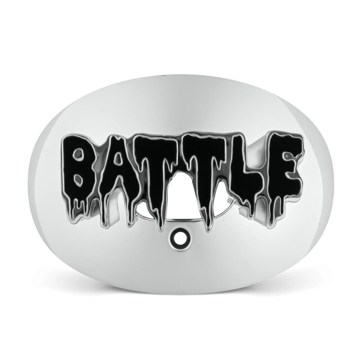 Battle 3D Chrome Drip Oxygen Football Mouthguard - Superior Airflow and Better Performance, Maximum Protection and Breathability, Works with Braces