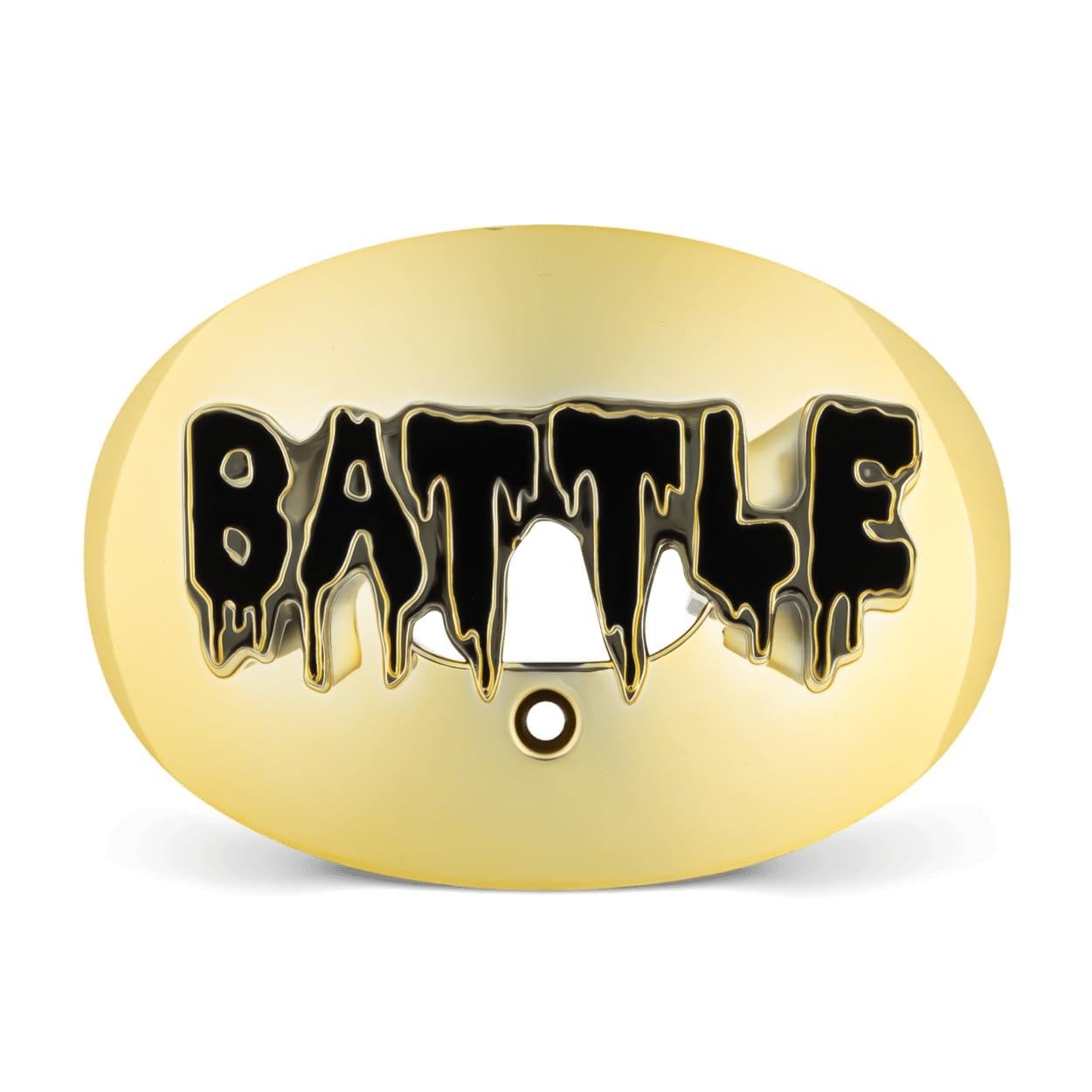 Battle 3D Chrome Drip Oxygen Football Mouthguard - Superior Airflow and Better Performance, Maximum Protection and Breathability, Works with Braces