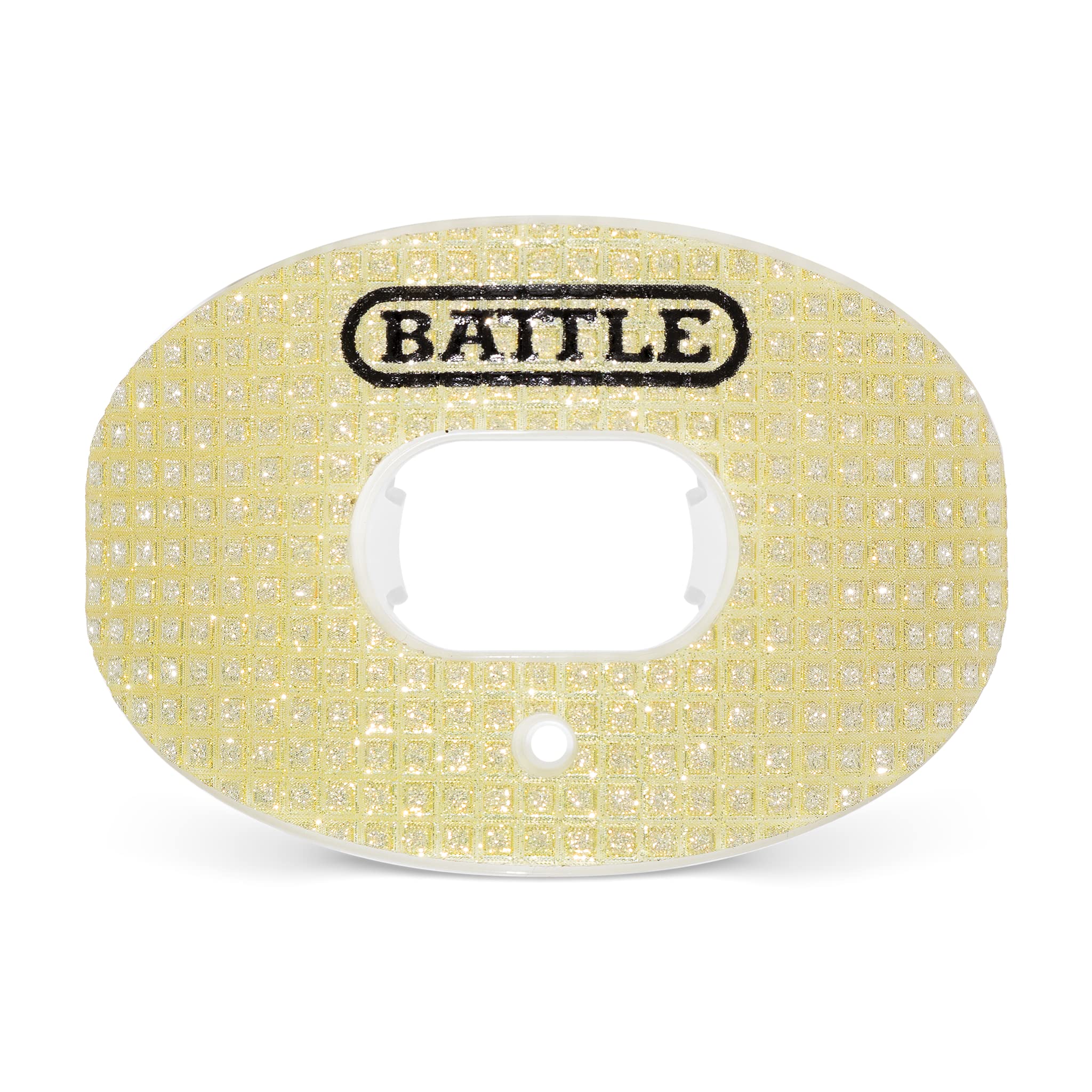 Battle Sports 3D Diamond Oxygen Football Mouthguard - Superior Airflow & Better Performance, Maximum Protection & Breathability Football Mouthpiece, Works with Braces - Gold