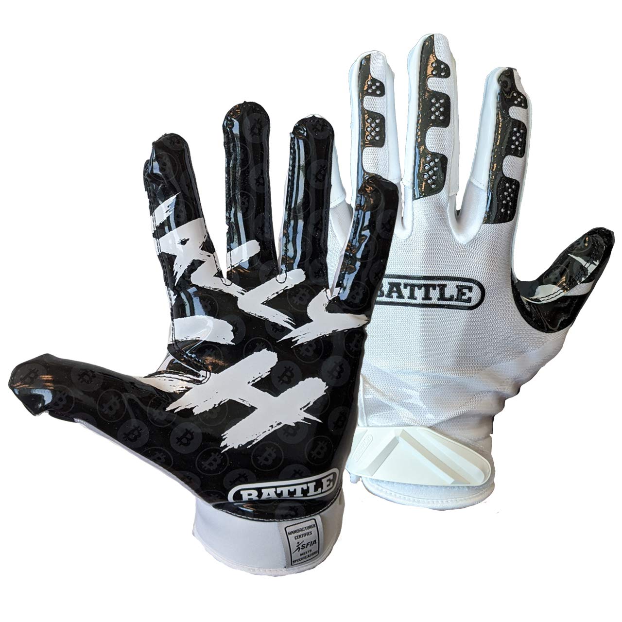 Battle Sports Back of Hand Wide Receiver Football Gloves, Ultra-Tack Sticky & Grip, No Slip - Adult & Youth - Image 2