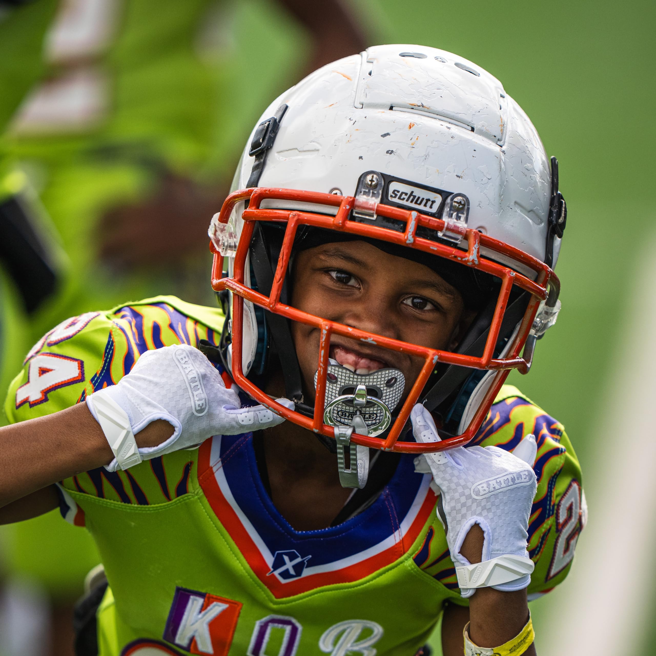 Battle Sports Binky Oxygen Football Mouthguard - Detachable Strap, Maximum Breathability, Works with Braces & No Boiling Required - Image 7
