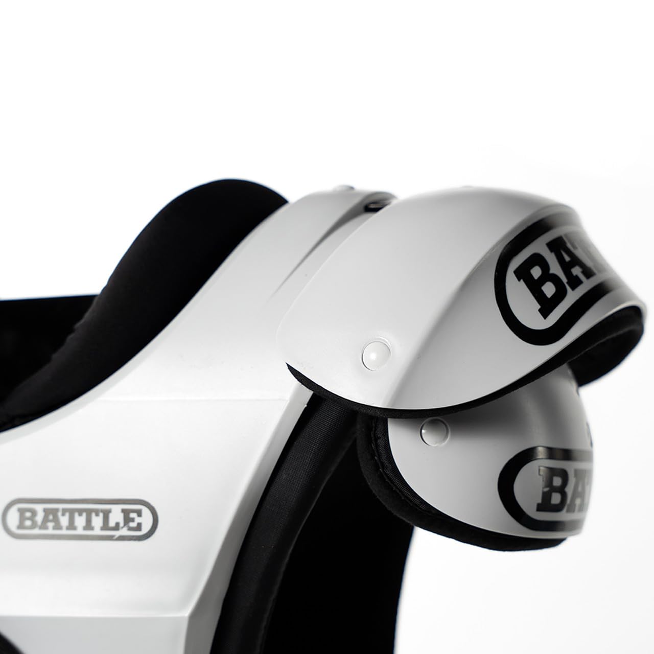 Battle Sports Defender Football Shoulder Pads – The Lightest, Most Protective in Its Class – Aerospace Grade Materials, Ventilated Design, Removable Sternum Plate, Foam Neck Roll - Image 3