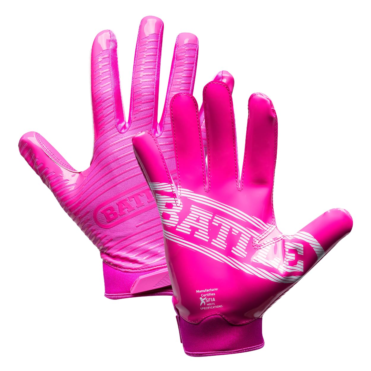 Battle Sports Doom 1.0 Wide Receiver Football Gloves, Ultra Stick Adult & Youth Gloves