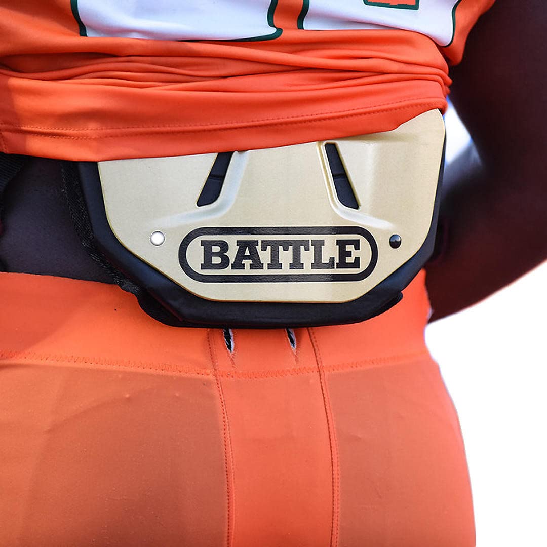 Battle Sports Football Back Plate – Hard Shell Lower Back Protector with Contoured Foam for High-Impact Protection for Youth, Kids and Adults - Image 3