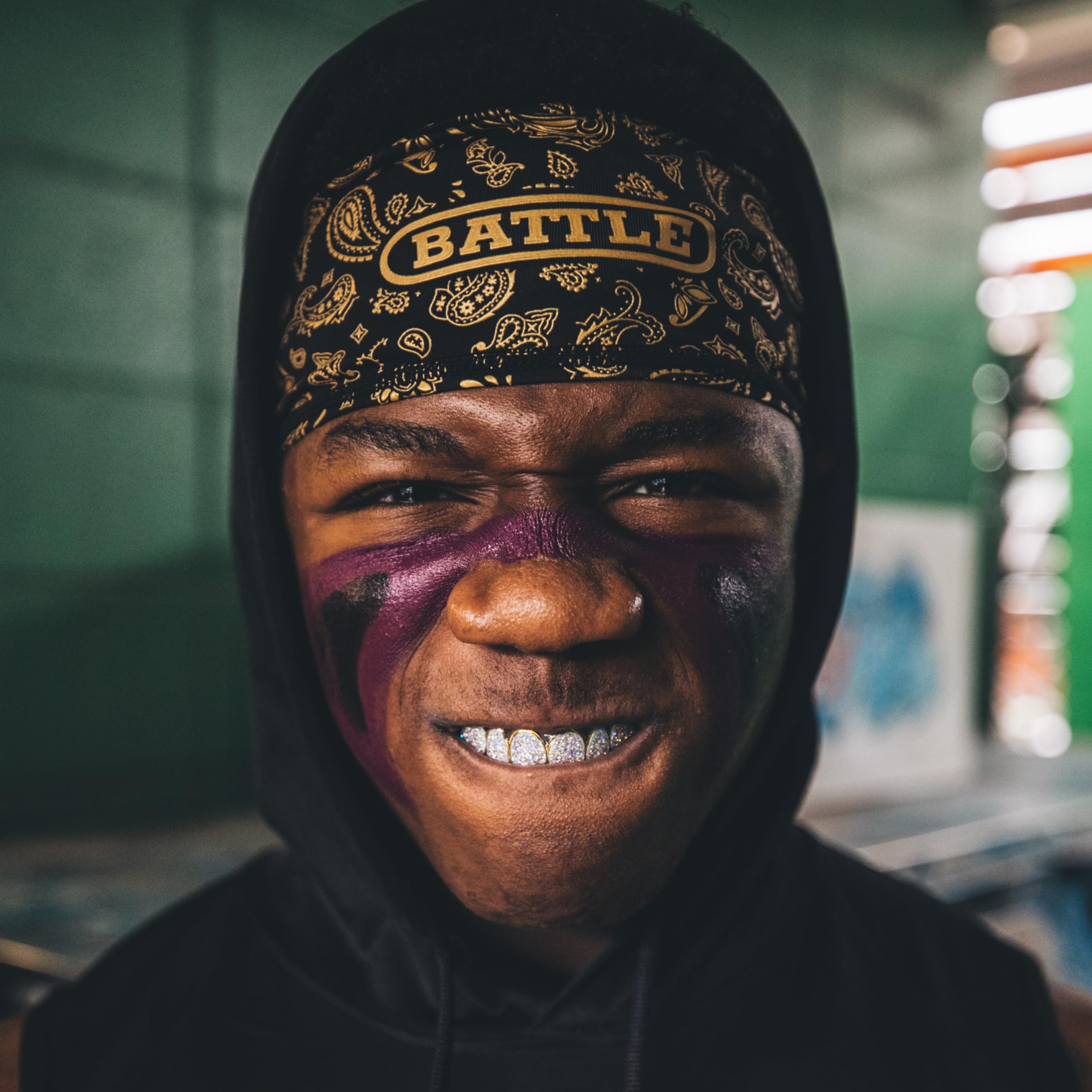 Battle Sports Football Bandana Skull Wrap 2.0 - Men’s Fabric Wrap, Football Accessory Sweatband and Sun Protection - Image 3