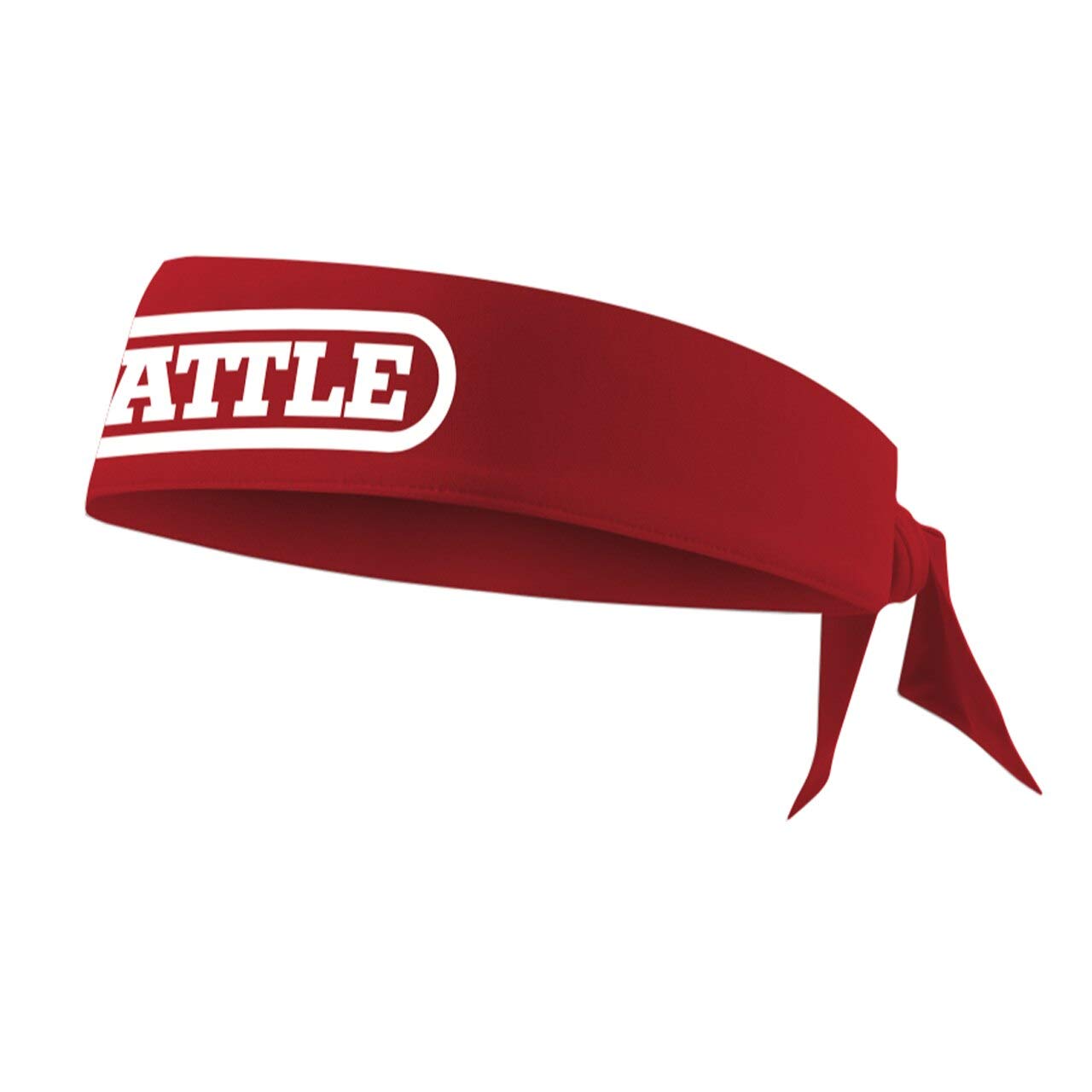Battle Sports Football Head Tie - Performance Sweat Band with Moisture Wicking Fabric, Tie Headband for Men, Washable Football Gear Options - Red