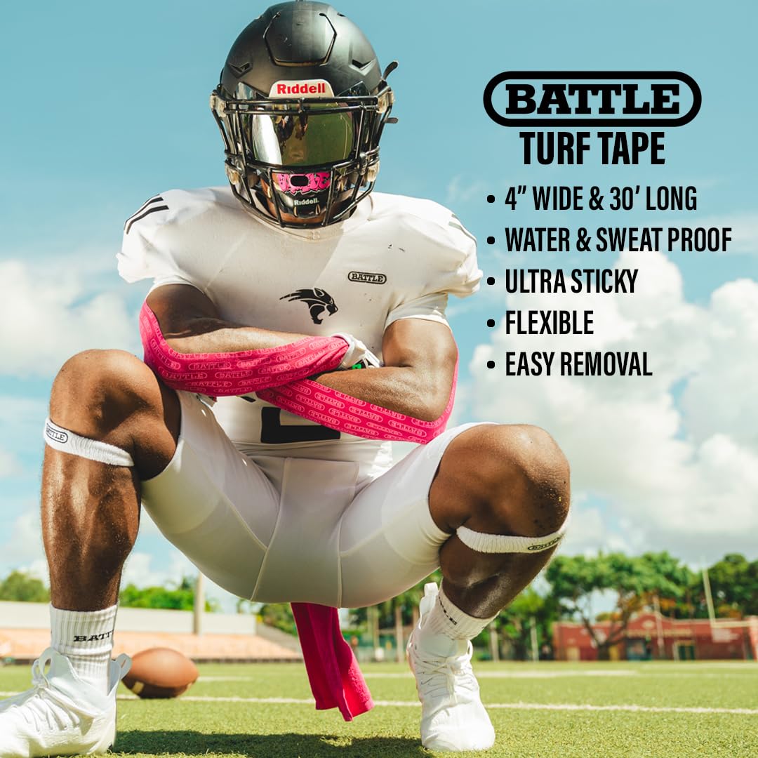Battle Sports Football Turf Tape - Extra Wide - 30 feet, Waterproof Athletic Tape - Flexible, Breathable, Easy to Cut - Image 4