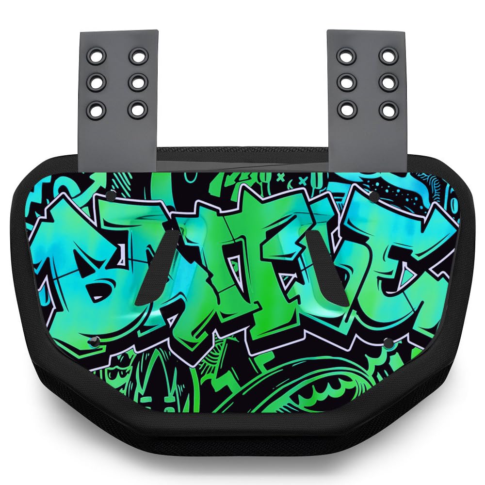 Battle Sports Iridescent Football Back Plate – Hard Shell Lower Back Protector with Contoured Foam for High-Impact Protection for Youth, Kids and Adults