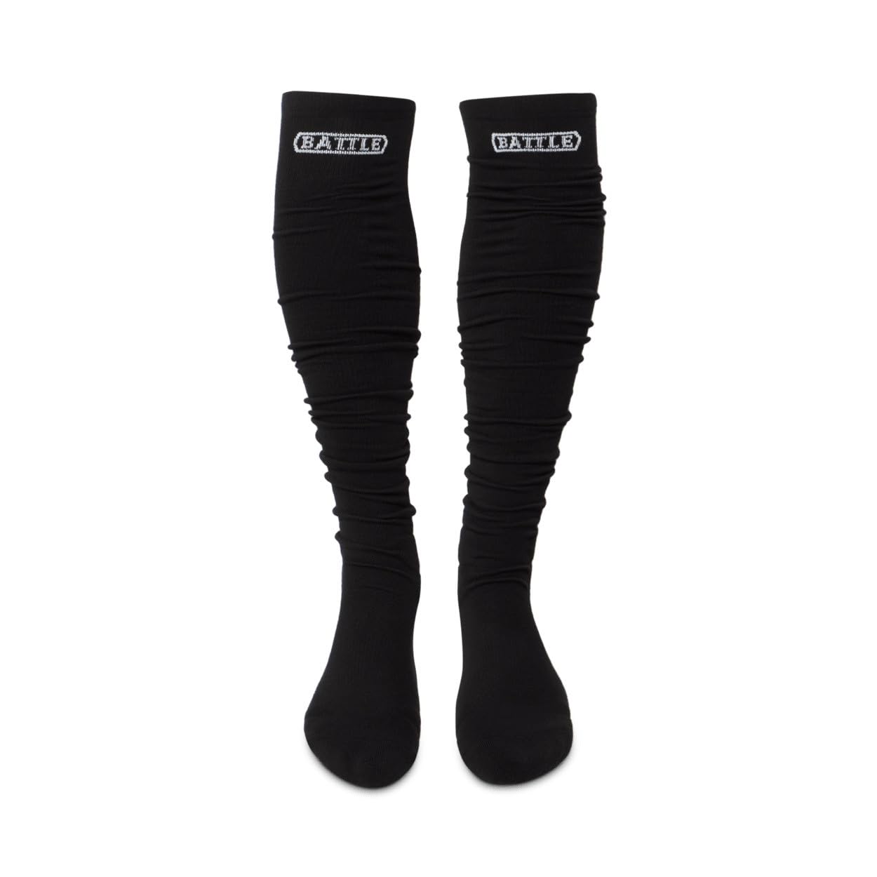 Battle Sports Long Scrunch Football Socks, Extra Long Padded Sport Socks for Men & Boys