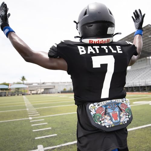 Battle Sports Novelty Football Back Plate – Hard Shell Lower Back Protector with Contoured Foam for High-Impact Protection for Youth, Kids and Adults - Image 3