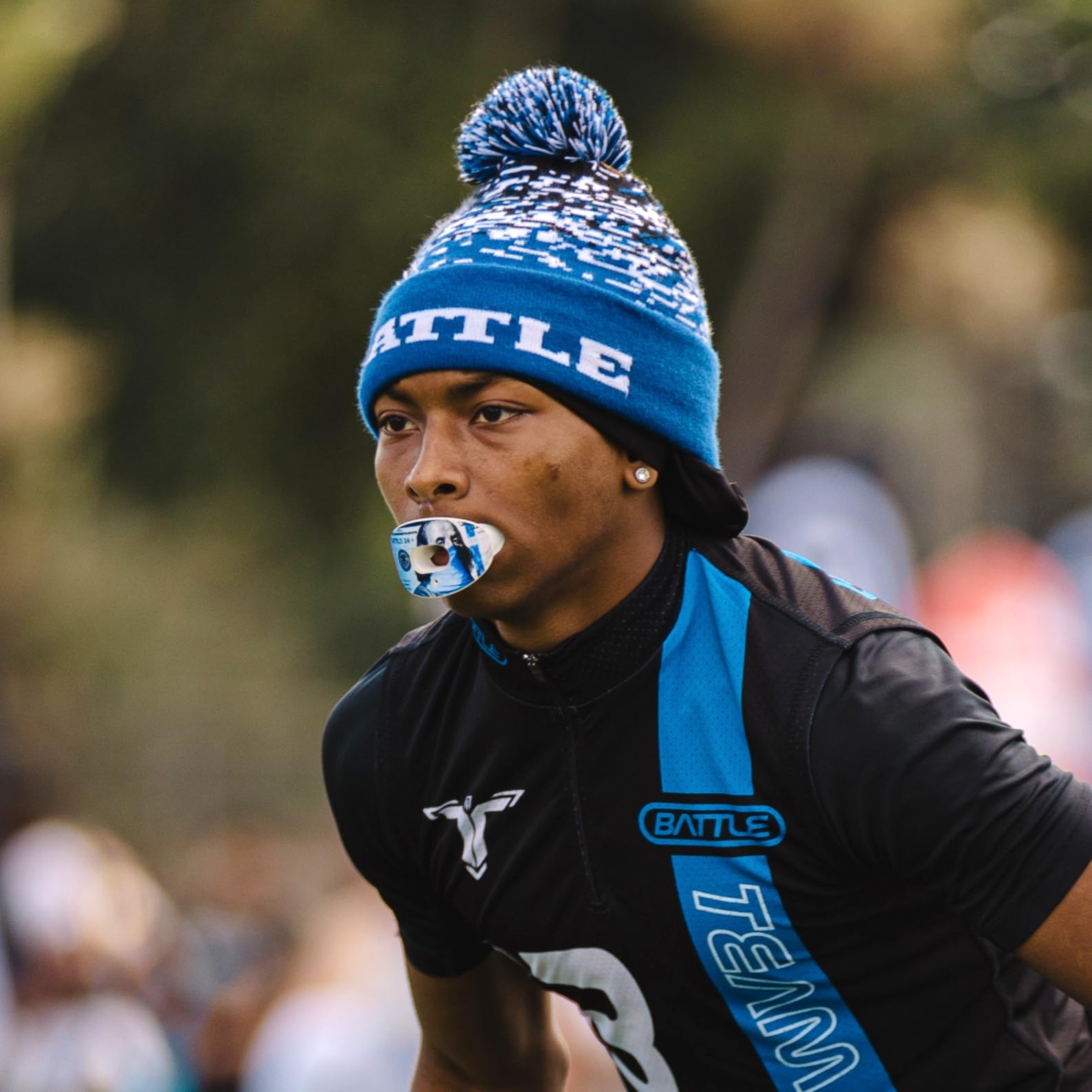 Battle Sports Oxygen Football Mouthguard - Football Mouth Guard with Strap, Superior Airflow & Better Performance, Maximum Breathability, Works with Braces - Image 4