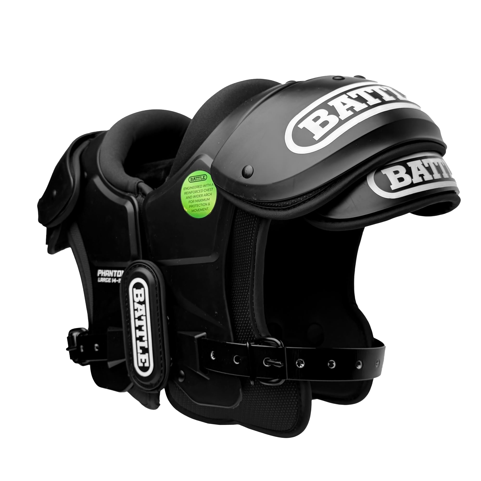 Battle Sports Phantom Football Shoulder Pads, Youth Size, Lightweight Design with Impact Protection - Image 5