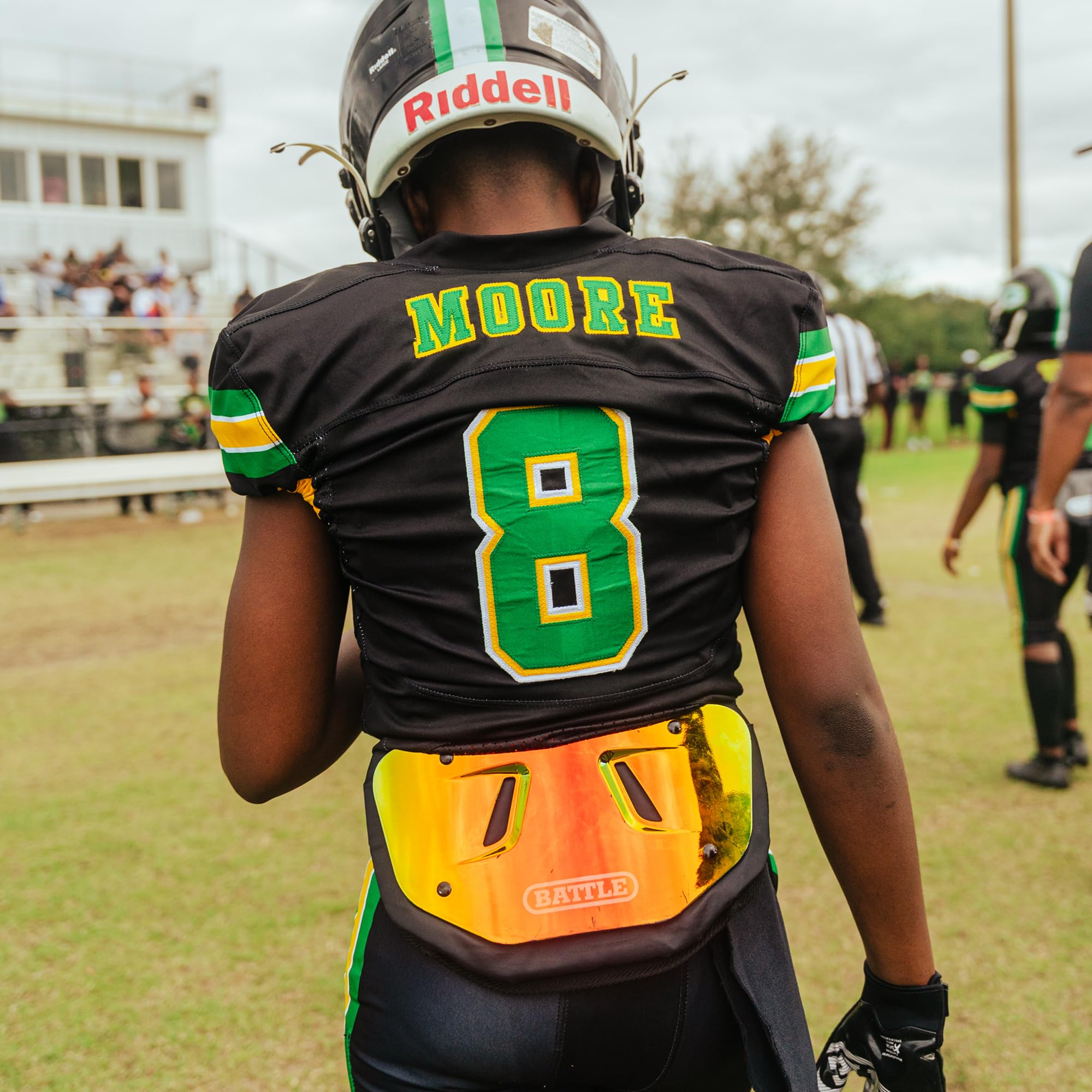 Battle Sports Prism Football Back Plate – Hard Shell Lower Back Protector with Contoured Foam for High-Impact Protection for Adult and Youth - Image 4