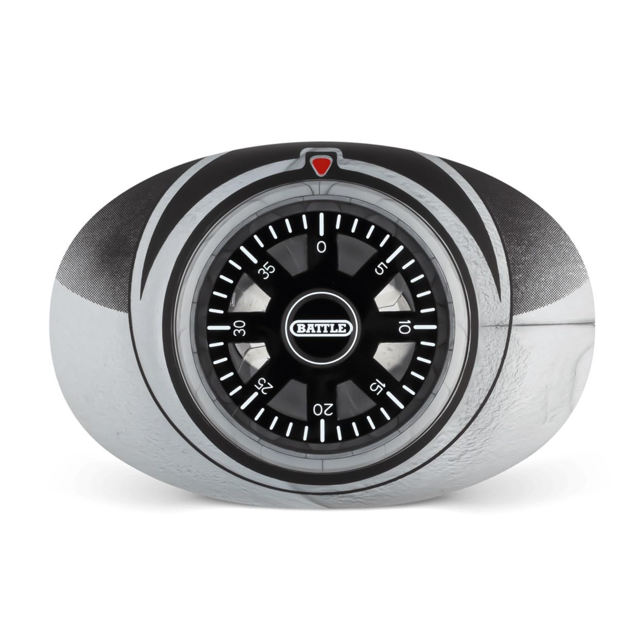 Battle Sports Spinner Oxygen Football Mouthguard - Superior Airflow & Better Performance, Maximum Protection & Breathability Football Mouthpiece, Works with Braces - Silver/Padlock