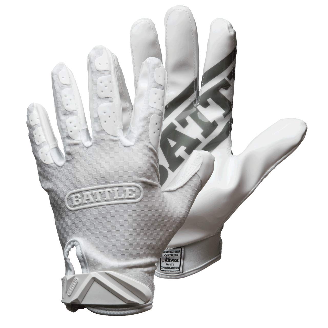 Battle Sports Triple Threat Wide Receiver Football Gloves, Ultra Stick Adult & Youth Gloves