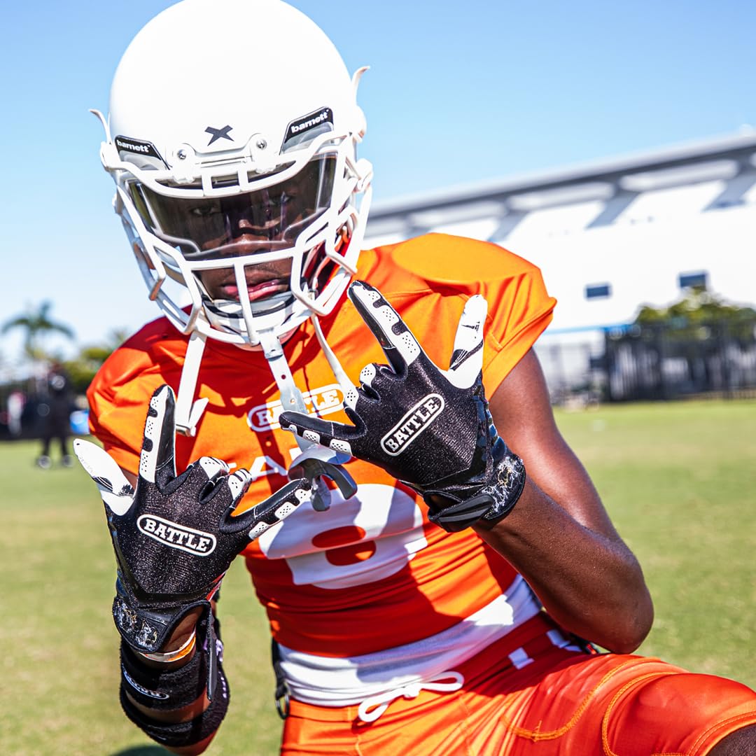 Battle Sports Ultra-Stick Wide Receiver Football Gloves - Adult & Youth Football Gloves - Image 4