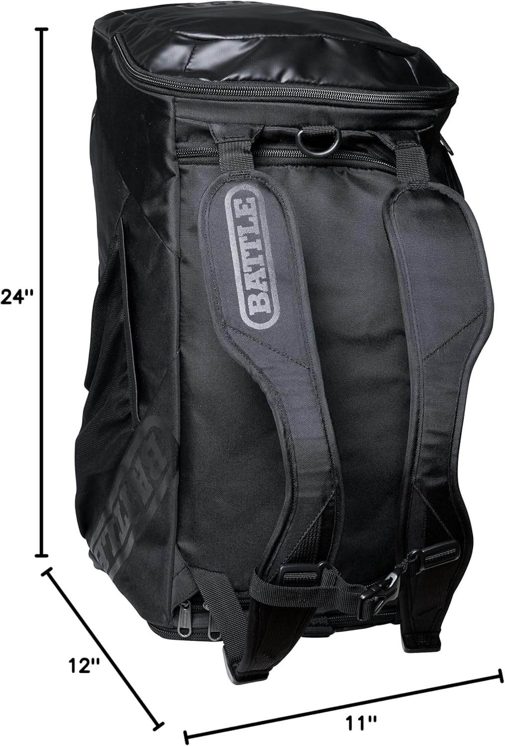 Battle Sports Vault Duffle Bag - Gym Duffle Bag with Vented and Expandable Pockets, Adjustable Shoulder Straps, Top Grab Handle, Made with Durable Material, Football Accessory, Gym or Carry On Bag - Image 2