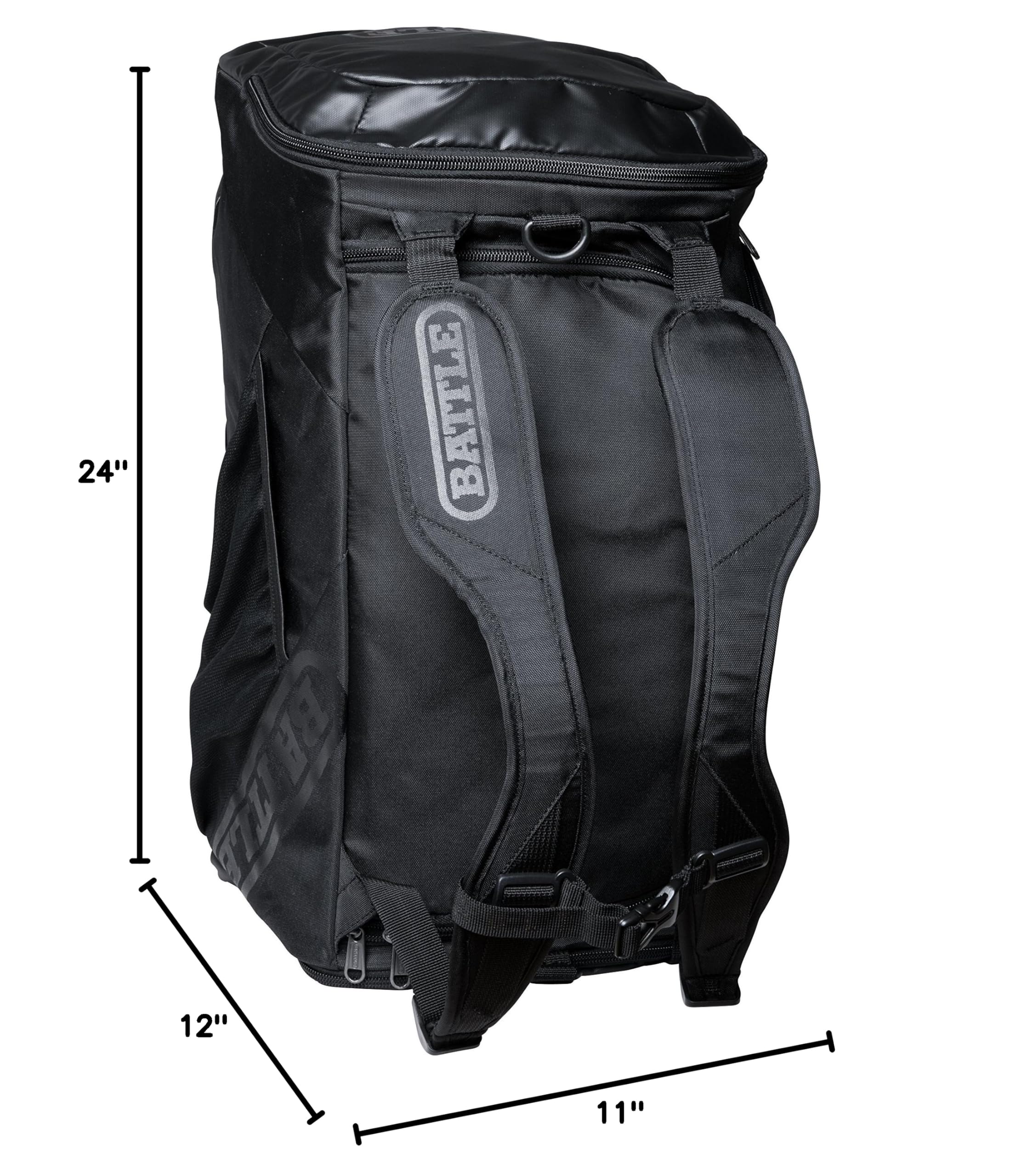 Battle Sports Vault Duffle Bag - Gym Duffle Bag with Vented and Expandable Pockets, Adjustable Shoulder Straps, Top Grab Handle, Made with Durable Material, Football Accessory, Gym or Carry On Bag - Image 9