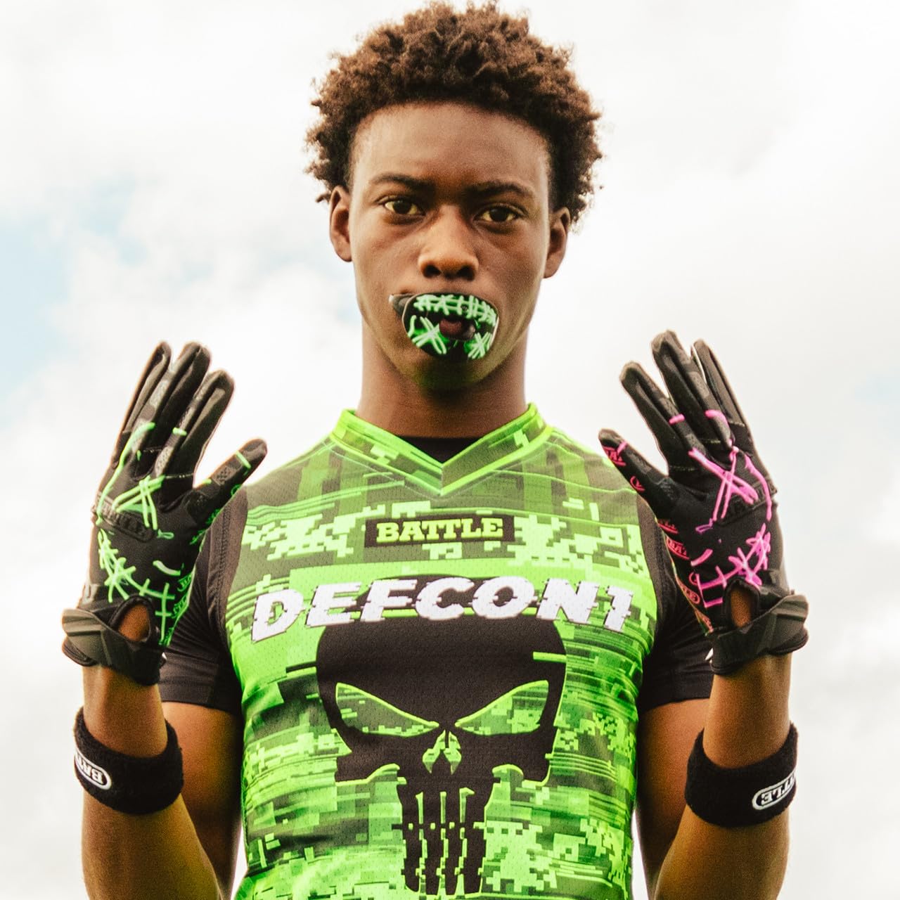 Cloaked Receiver Football Gloves Nightmare 2.0 by Battle Sports - Image 3